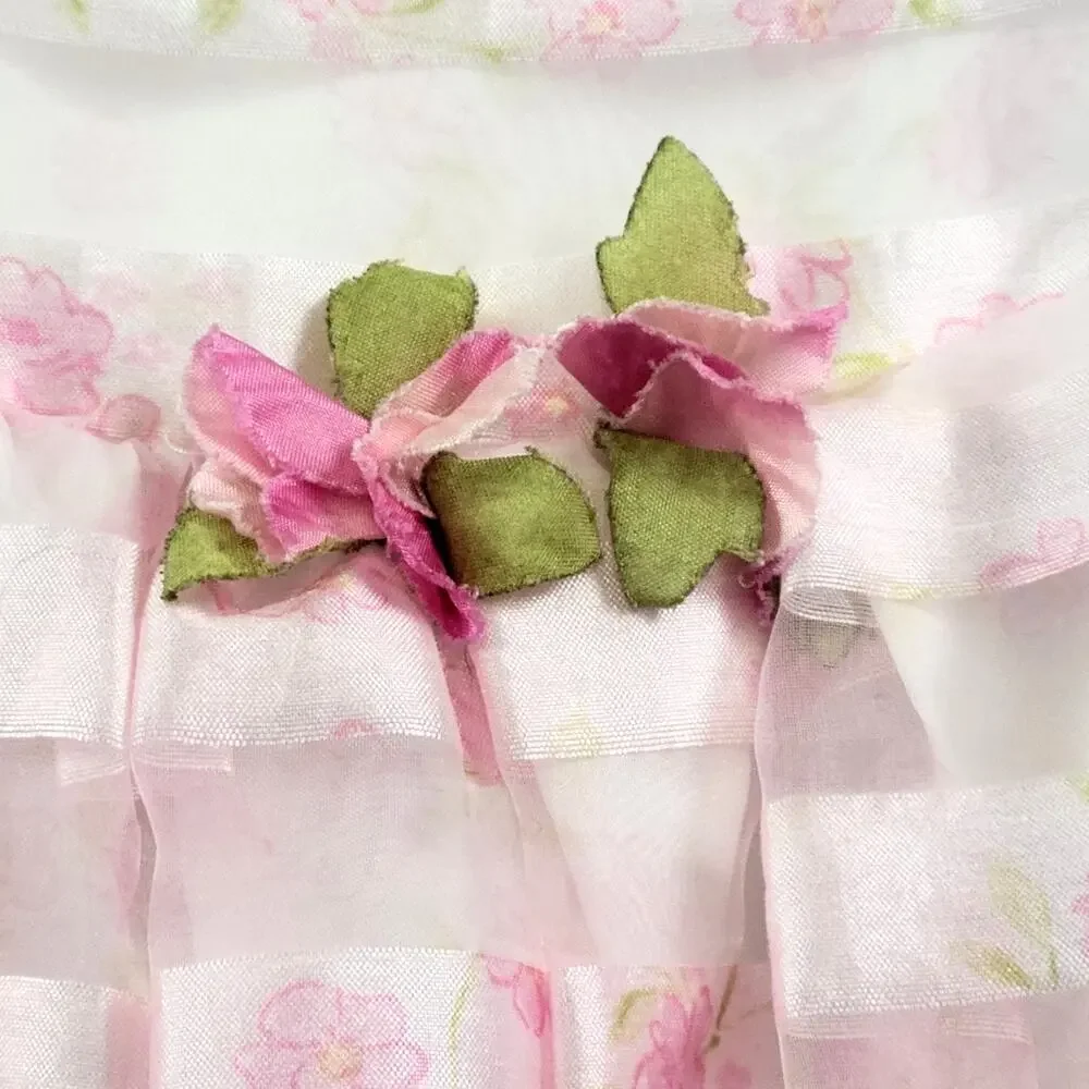 Perfectly Dressed Pink‎ Dress with Sheer Overlay Size 4T